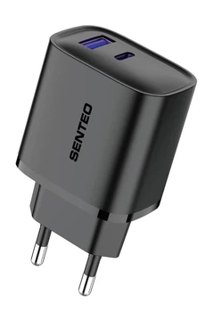 МЗП Senteo T-04 version2 USB+USB-C PD/QC3.0 25W (Black)