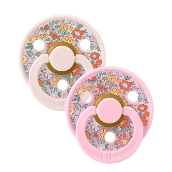 Пустушка BIBS 0-6 m x Liberty Colour 2 PACK Oscar Meadow Latex Round (кругла) – Petal Mix