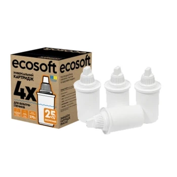 Комплект универсальных картриджей 3+1 ECOSOFT для фильтров-кувшинов