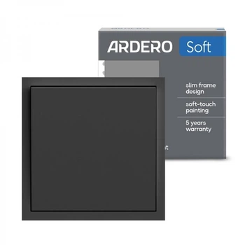 Выключатель 1-клавишный проходной Ardero Soft механизм 10А EV121-B черный
