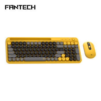 Комплект беспроводная клавиатура и мыша Fantech Go WK899 MOCHI, Black-Yellow