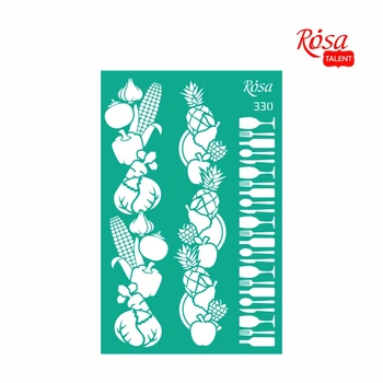 Трафарет многоразовый самоклеющийся No330 Бордюрный 13x20см Recipe book ROSA Talent