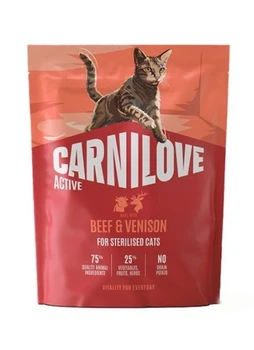 Сухой корм Carnilove Active Beef & Venison Sterilised для стерилизованных кошек с говядиной и олениной 400 г