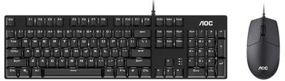 Комплект проводной AOC GK410+MS100 USB Black