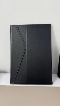 Чохол-книжка для Lenovo Tab Extreme 14.5” — чорний, еко-шкіра, підставка, діагональна строчка