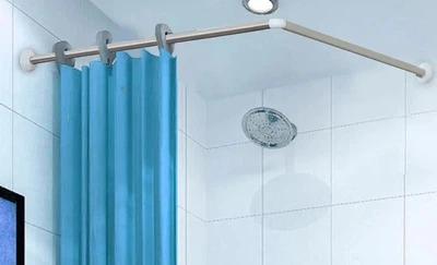 Штанга/карниз угловой для шторки для ванной Zerix CRS-A-80x80 80cm (нержавеющая сталь) (блистер) (ZX6100)