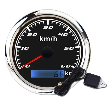 GPS спідометр чорний 85 мм (WPSP270-GPS-60B)