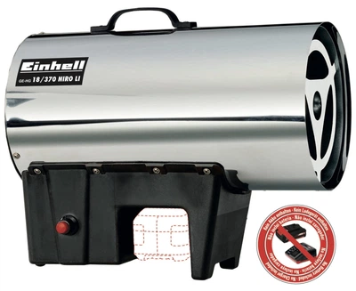 Акумуляторна газова теплова гармата Einhell Power X-Change GE-HG 18/370 Niro Li-Solo (4006825641851)