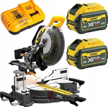Торцювальна пила акумуляторна DeWalt 54V 305 мм з 2 акумуляторами 9 Аг (DCS781X2-QW)