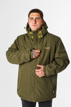 Куртка зимняя термо Snow мужская большие размеры , Хаки,4XL