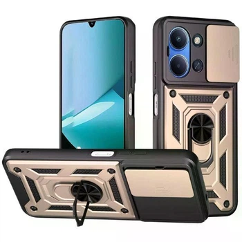 Протиударний броньований чохол із захистом камери для Xiaomi Redmi 15C та Poco C85 Armor Case Keysion gold