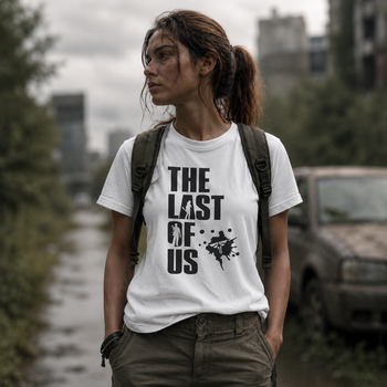 Футболка женская с принтом ТіШОТКА The Last of Us Одни из нас XL Белый Оверсайз (1056935510)