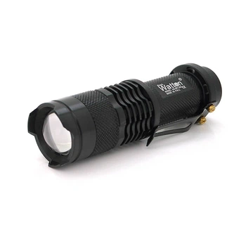 Ліхтар ручний Watton WT-304, 1LED CREE Q5, 3W, 3 режими + Zoom, АА/1300mah, Black, IP40, СЗУ, 92х26х26мм, BOX (UG-29273)