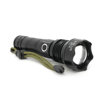 Ліхтарик BP-X718 P90, Zoom, 1 режим, корпус метал, акум 18650, індикація заряду, USB кабель, BOX (UG-43997)