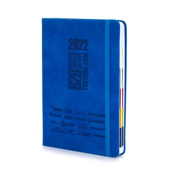 Щоденник Югторг ФІРМОВИЙ 2022, синій з резинкою (UG-22820)