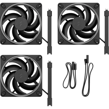 Набір вентиляторів Fractal Design Momentum 14 RGB 3-pack 140 мм Black (FD-F-MOM1-1403)