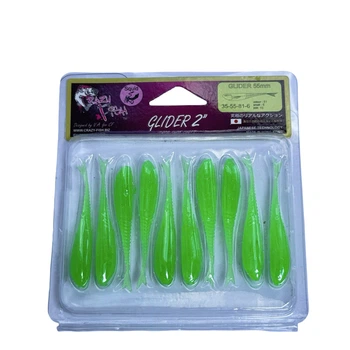 Приманка Crazy Fish Glider 2.2" 35-55-81-6 кальмар упак (10шт),35-55-81-6
