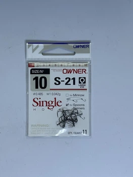Крючки для микроджига Owner S-59 (51580) №10 Япония Black Chrome с большим ухом,S-59-51580-10