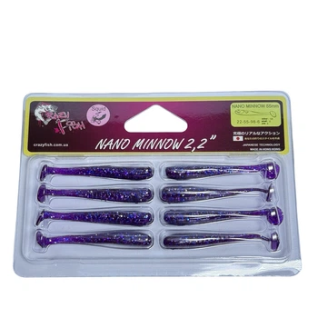 Приманка Crazy Fish Nano minnow 2.2" 22-55-98-6 смак кальмар уп. (8шт),22-55-98-6