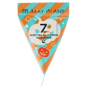 Заспокійлива нічна маска з гарбузом May Island 7 Days Secret Healing Pumpkin Sleeping Pack, 3g (1х3g)