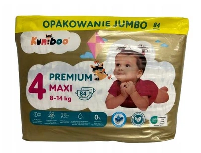 Подгузники детские Kuniboo Premium Maxi 4 размер 8-14 кг 84 штук Jambo памперсы премиум для детей
