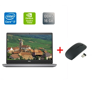 Мобільна робоча станція Б-клас Dell Precision 7550 / 15.6" (1920x1080) IPS / Intel Core i7-10850H (6 (12) ядер по 2.7 - 5.1 GHz) / 16 GB DDR4 / 512 GB SSD / nVidia Quadro T1000, 4 GB GDDR6, 128-bit / WebCam / Windows 11 б/в + Подарунок Миша / USB