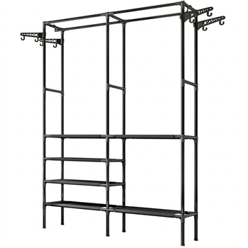 Напольная стойка для одежды с полками и крючками 170 x 108 x 36 см