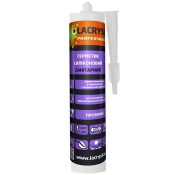 Герметик силиконовый санитарный прозрачный Lacrysil 280 г