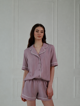 Костюм домашній жіночий жакет та шорти Komilfo Lilu 2188/2-4105 2XL кава крем