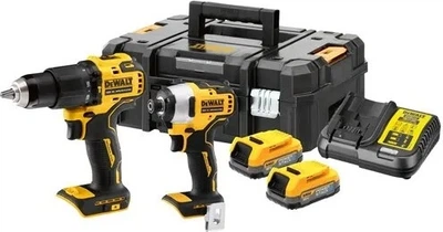 Набір безщіткових інструментів DeWalt 18V POWERSTACK DCD709 + DCF809 з 2 акумуляторами 1.7 Аг (DCK2062E2T-QW)