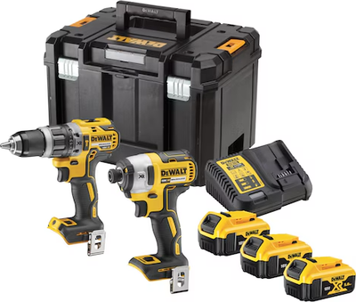 Набір електроінструментів DeWalt 18V XR DCD796 + DCF887 з 3 акумуляторами 5 Ah (DCK266P3T-QW)