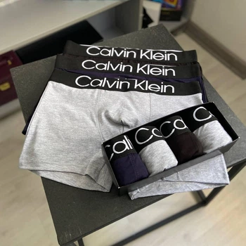 Набор боксерок кельвин кляйн для мужчины CK Boxer Black 4 шт M (204397)