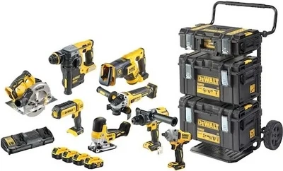 Набір електроінструментів DeWalt 18V XR з 4 акумуляторами 5 Ah 8 шт. (DCK856P4-QW)