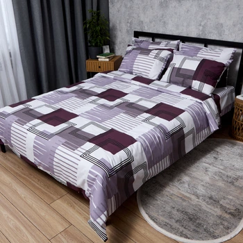 Комплект постельного белья Moon&Star King Size 220x240 см наволочки 2 х 70х70 см Calm Lines Бязь Gold Люкс (MS-820010537)