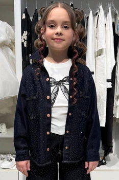 Джинсовая куртка Escabel Kids 104 см Синий (2125000898575)