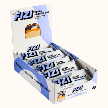 Упаковка протеїнових батончиків Fizi Веган 40 г х 10 шт Salted Caramel (4820262541433)