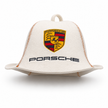 Банная шапка Luxyart "Porsche" войлок белый (XL-264)