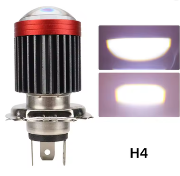 LED лампа H4 для мотоцикла 12 V с CSP линзой для ближнего и дальнего света