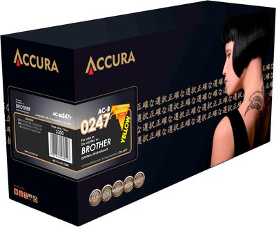 Тонер-картридж Accura для Brother TN-247Y Yellow (AC-B0247Y)