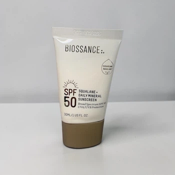 Мінеральний сонцезахисний крем для обличчя biossance squalane + daily mineral sunscreen spf 50, об’єм 30 мл