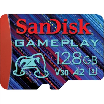 Карта памъяти SanDisk 128GB microSD class 10 UHS-I U3 V30 A2 GamePlay (SDSQXAA-128G-GN6XN)