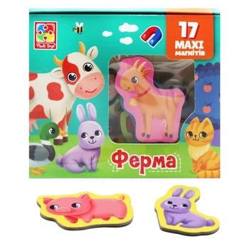 Магніти "Мій маленький світ: Ферма", укр Vladi Toys (167947)