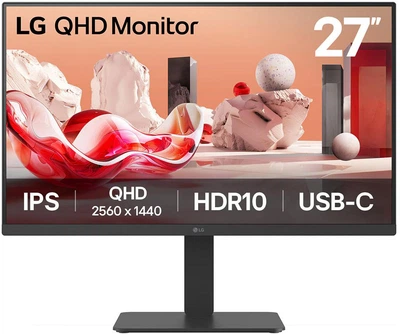 Монітор 27" LG 27BA65QB-B QHD IPS 100Hz (27BA65QB-B)