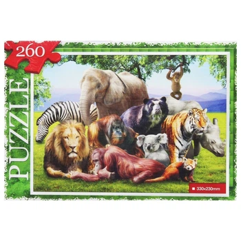Пазли "У світі тварин", 260 елементів Dankotoys (159863)