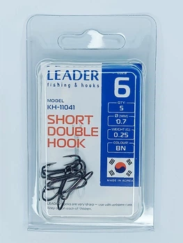 Двійник Leader SHORT DOUBLE №6 (5 hooks)