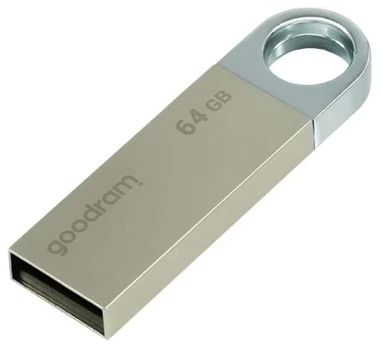Флеш накопичувач USB 64Gb Goodram UUN2, Silver, USB 2.0 (UUN2-0640S0R11)