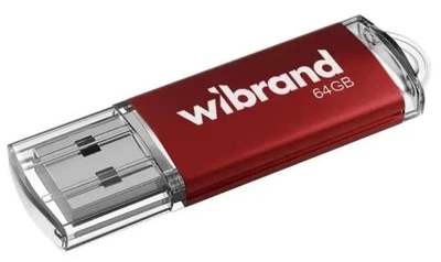 Флеш накопичувач USB 64Gb Wibrand Cougar, Red, USB 2.0 (WI2.0/CU64P1R)