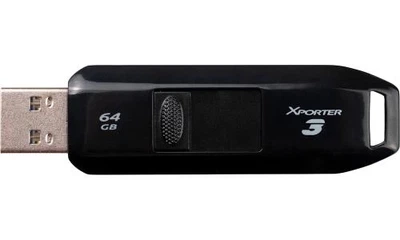 Флеш накопитель USB 64Gb Patriot Xporter 3, Black, USB 3.2 Gen 1 (PSF64GX3B3U)