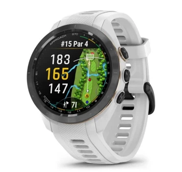 Смарт-годинник GARMIN Approach S70 42mm B. Ceramic Bezel with White S. Band (010-02746-00/10)