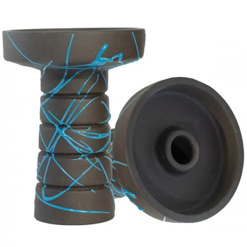 Чаша для кальяна Gusto Bowls Harmony Black-Blue фаннел 10.5см из жаростойкой глины